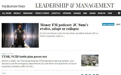 J C Sum Featured on The Business Times